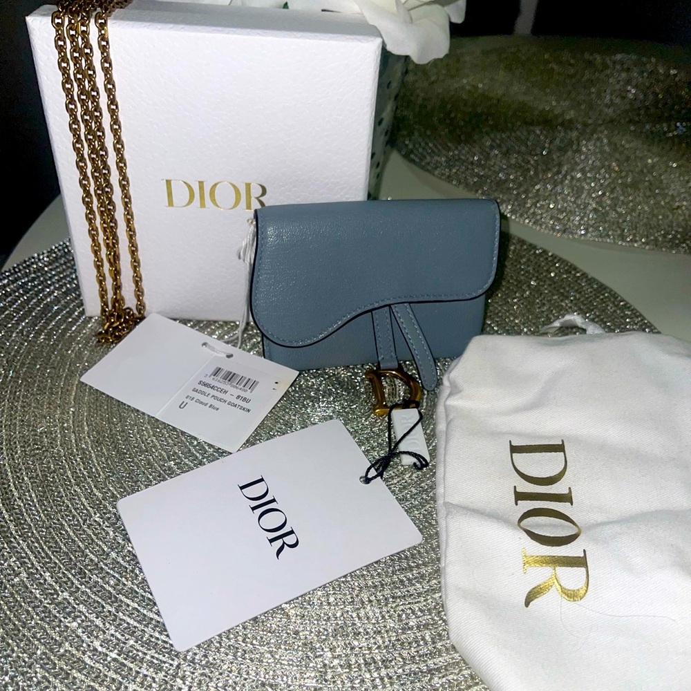 Christian Dior - Saddle Pouch goatskin Cloud Blue